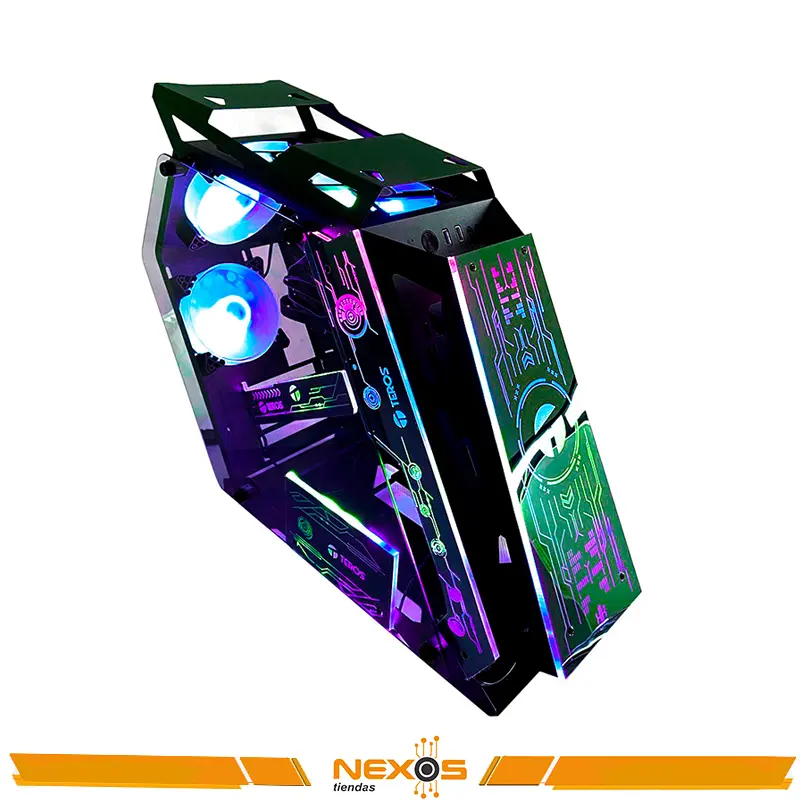 CASE TEROS GAMER TE-1163N, NEGRO, USB 3.0, USB 2.0.FAN ARGB