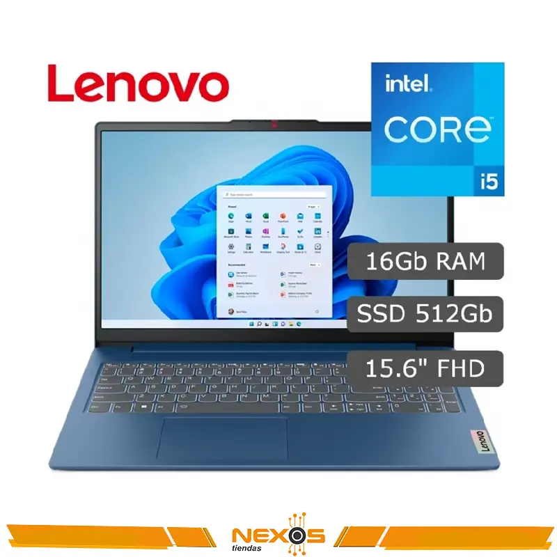 LAPTOP LENOVO IDEAPAD SLIM 3 15IAH8 CORE I5-12450H, 16GB LPDDR5-4800, SSD 512GB M.2, 15.6" FHD TN