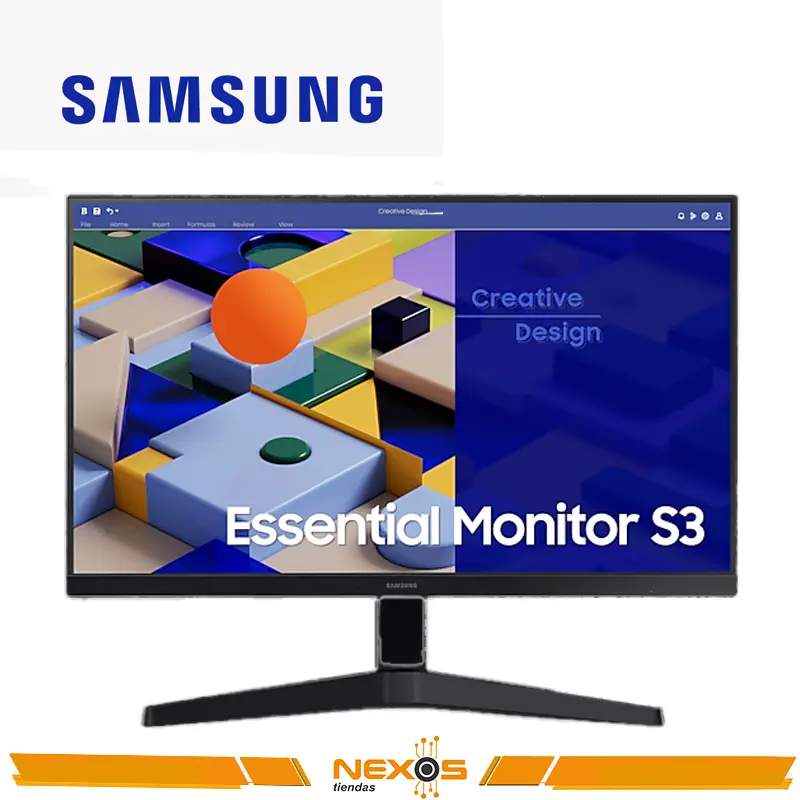 MONITOR SAMSUNG LS27C310EALXPE, 27” FHD ESSENTIAL S3 PLANO IPS 1920×1080 HDMI VGA 75HZ