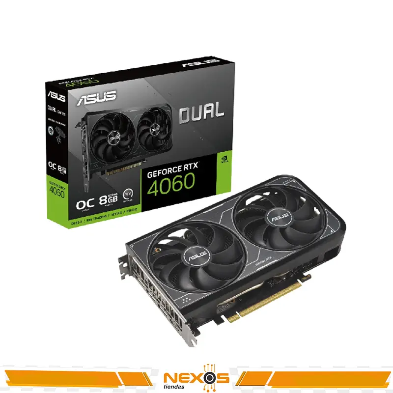 TARJETA DE VIDEO ASUS DUAL RTX 4060 O8G V2 OC EDITION 8GB GDDR6, PCI-E 4.0