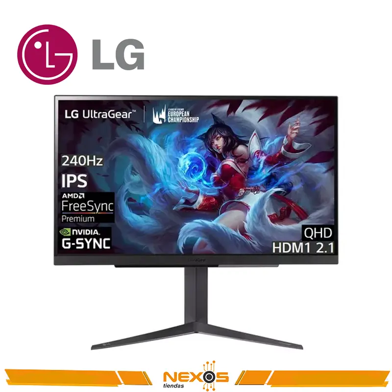 MONITOR LG 27GR83Q-B, 2560 X 1440, GAMER UG, QHD, IPS, 4K, HDR10, 2 HDMI, 1DP, FREESYNC