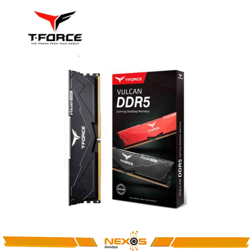 MEMORIA RAM TEAMGROUP T-FORCE VULCAN DDR5 16GB DDR5-6000MHZ