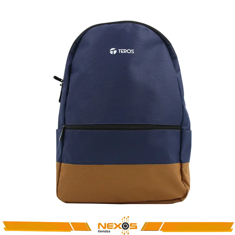 MOCHILA TEROS TE-ACS9019, POLIESTER, SOPORTA NOTEBOOKS DE HASTA 15.6", AZUL + MARRON