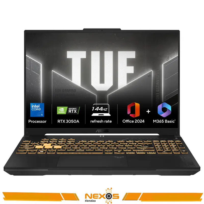 LAPTOP ASUS TUF F16 FX607VJ-RL016 INTEL CORE 5 210H ,8GB DDR4-3200MHz, SSD 512GB, RTX 3050 6GB,16″ FHD (1920 x 1080), 144Hz 
