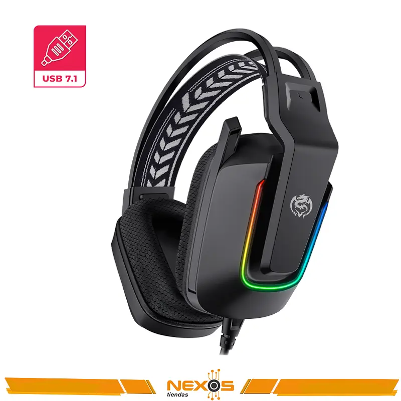 AURICULAR CYBERTEL ELEMENT CBX H700 RGB CON MICROFONO SONIDO 7.1 CONEXIÓN USB 