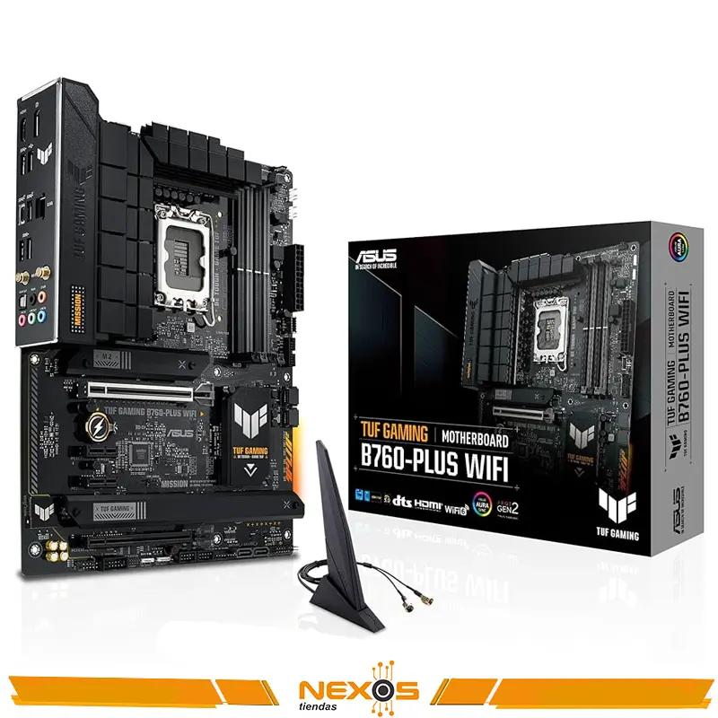 PLACA MADRE ASUS TUF GAMING B760-PLUS WIFI, DDR5 CHIPSET INTEL B760, LGA1700, ATX 