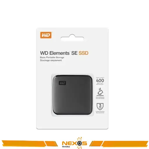 [1111111849] UNIDAD SOLIDA EXTERNO WESTERN DIGITAL ELEMENTS SE SSD PORTATIL, 1TB, USB 3.0.