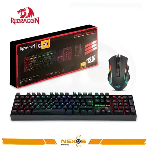 [1111113888] TECLADO REDRAGON ESSENTIALS K551 RGB-BA GAMER TECLADO + MOUSE