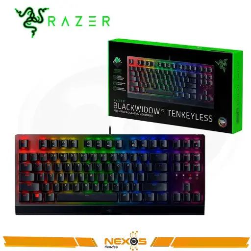 [1111113885] TECLADO RAZER BLACKWIDOW V3 TENKEYLESS MECHANICAL - GREEN SWITCH-CHROMA