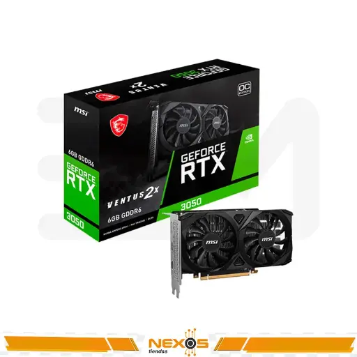 [11111111497] TARJETA DE VIDEO MSI GEFORCE RTX 3050 VENTUS 2X 6G OC, 6GB GDDR6, PCI-Express Gen 4.0