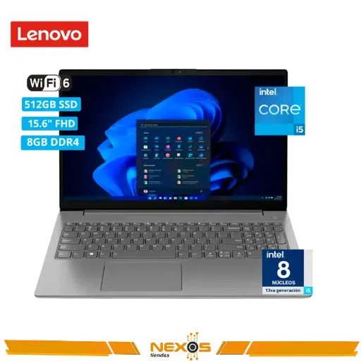 [111151782] LAPTOP LENOVO V15 G4 IRU, CORE I5-13420H 2.1 / 4.6GHz, 8GB DDR4-3200MHz, SSD 512GB M.2 NVME, 15.6” FHD (1920 x 1080)
