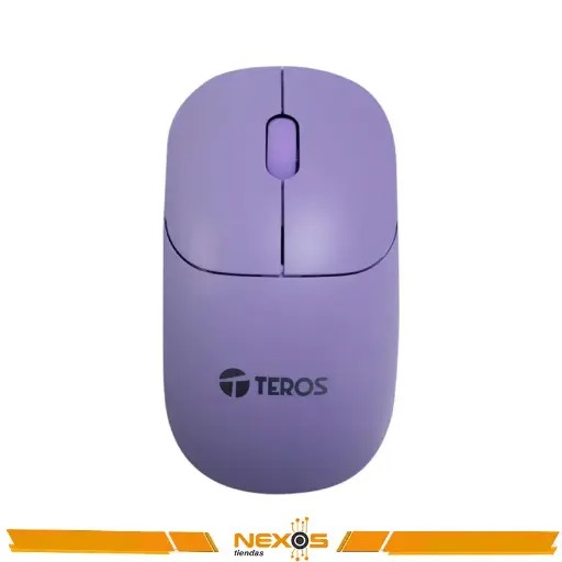 [111111734] MOUSE TEROS TE-1219S OPTICO INALAMBRICO 1000 DPI RECEPTOPR USB COLOR MORADO