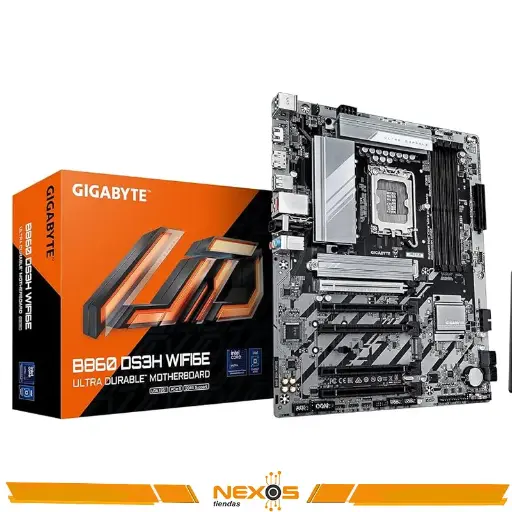 [111111815] PLACA MADRE GIGABYTE B860 DS3H WIFI6E, CHIPSET INTEL B860, LGA 1851, HDMI, DP, ATX DDR5 