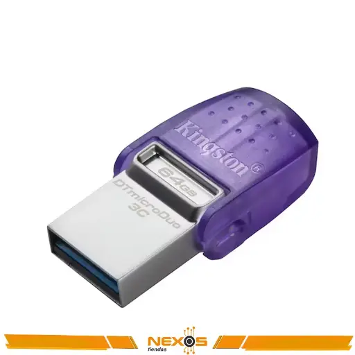 [111111841] MEMORIA USB KINGSTON 64GB DATATRAVELER MICRO DÚO 3C USB 3.2 GEN 1