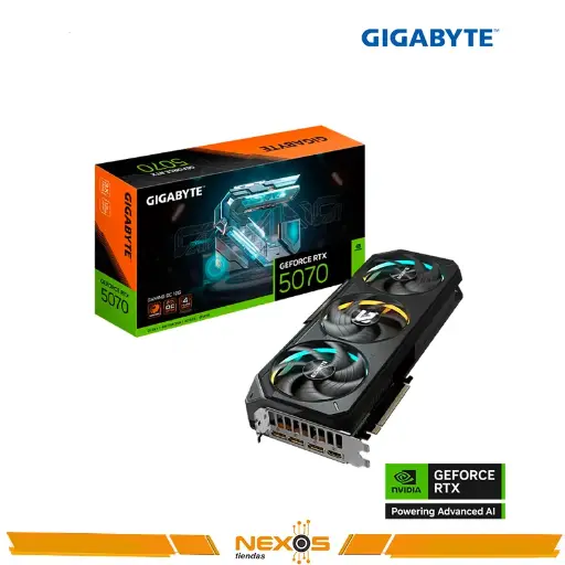 [1111111845] TARJETA DE VIDEO GIGABYTE GEFORCE RTX 5070 OC 12G GDDR7 CUDA 6144 192-BIT, HDMI, DP