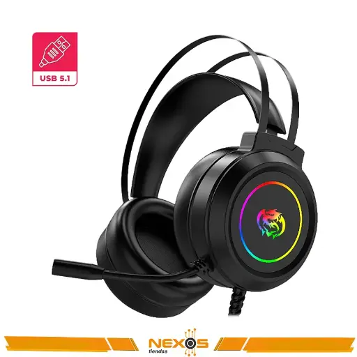 [111111866] AURICULAR CYBERTEL DESTROYER CBX H502 5.1 BLACK RGB CON MICROFONO CONEXIÓN USB